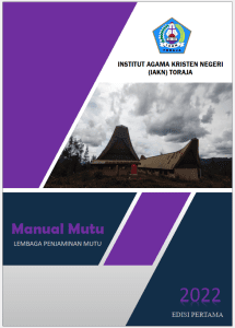 Manual Mutu IAKN Toraja